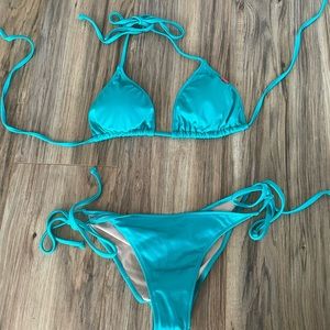 Doll Teal BNWT Bathing Suit Scrunch Bottoms Bikini Size Medium